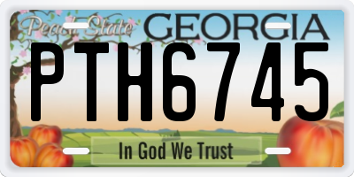 GA license plate PTH6745