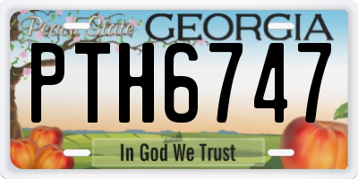 GA license plate PTH6747