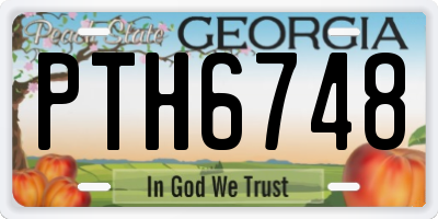 GA license plate PTH6748