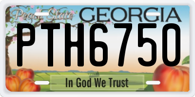 GA license plate PTH6750