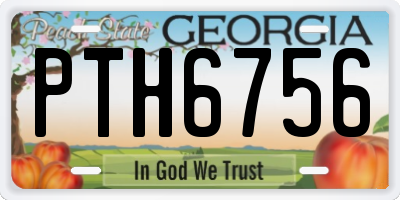 GA license plate PTH6756