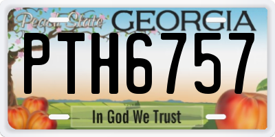 GA license plate PTH6757