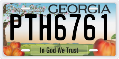 GA license plate PTH6761