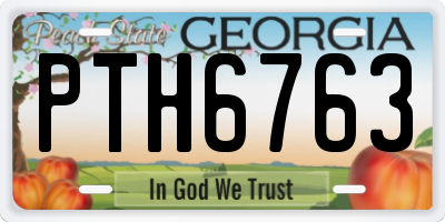 GA license plate PTH6763