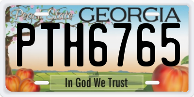 GA license plate PTH6765