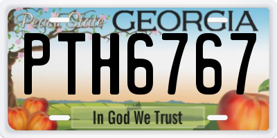 GA license plate PTH6767
