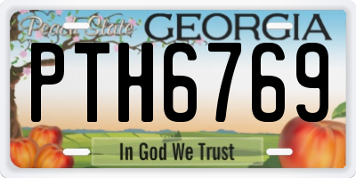 GA license plate PTH6769