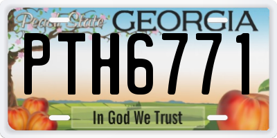 GA license plate PTH6771