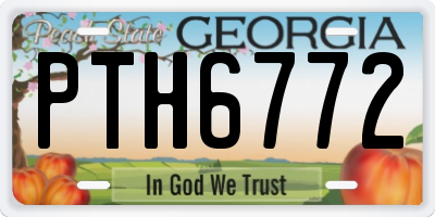 GA license plate PTH6772