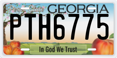 GA license plate PTH6775