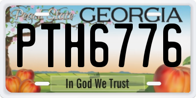 GA license plate PTH6776
