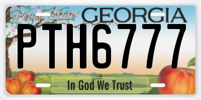 GA license plate PTH6777