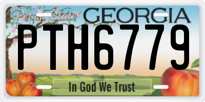 GA license plate PTH6779