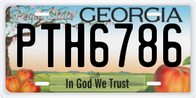 GA license plate PTH6786