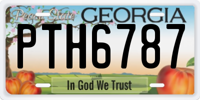 GA license plate PTH6787