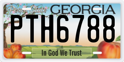 GA license plate PTH6788