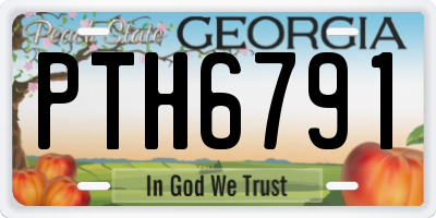 GA license plate PTH6791
