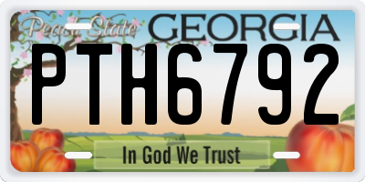 GA license plate PTH6792
