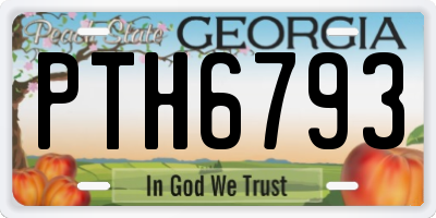 GA license plate PTH6793