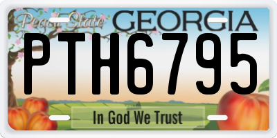 GA license plate PTH6795