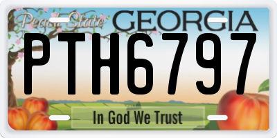 GA license plate PTH6797