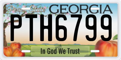 GA license plate PTH6799