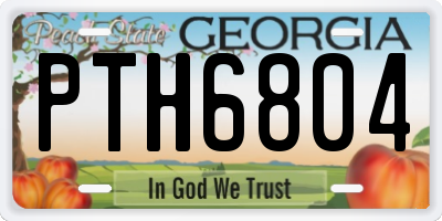 GA license plate PTH6804
