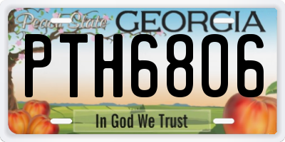 GA license plate PTH6806