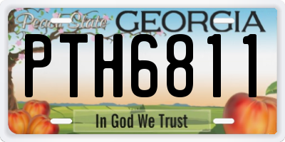 GA license plate PTH6811