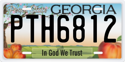 GA license plate PTH6812