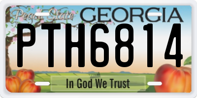GA license plate PTH6814