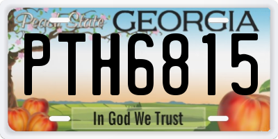 GA license plate PTH6815