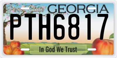 GA license plate PTH6817