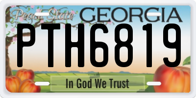 GA license plate PTH6819