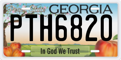GA license plate PTH6820