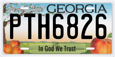 GA license plate PTH6826