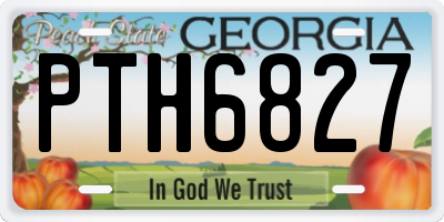 GA license plate PTH6827