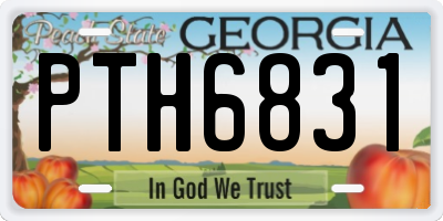 GA license plate PTH6831