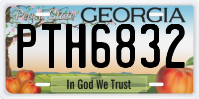 GA license plate PTH6832