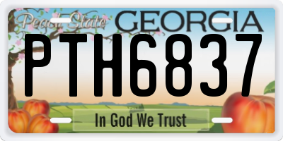 GA license plate PTH6837