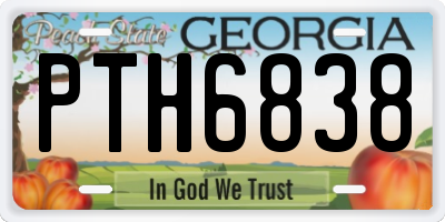 GA license plate PTH6838