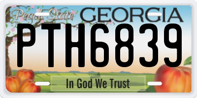 GA license plate PTH6839