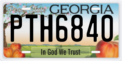 GA license plate PTH6840