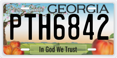 GA license plate PTH6842