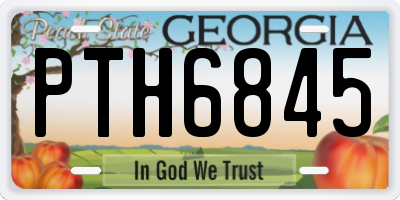 GA license plate PTH6845