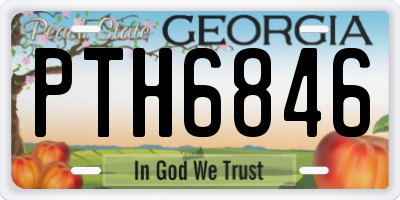 GA license plate PTH6846