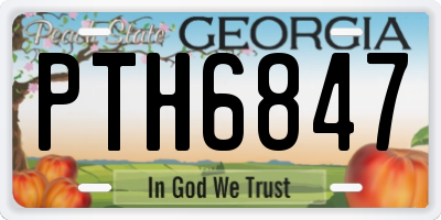 GA license plate PTH6847