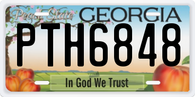 GA license plate PTH6848