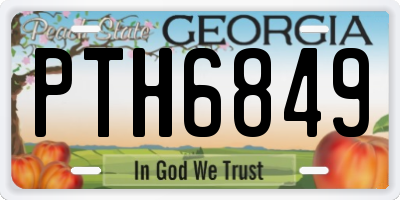 GA license plate PTH6849
