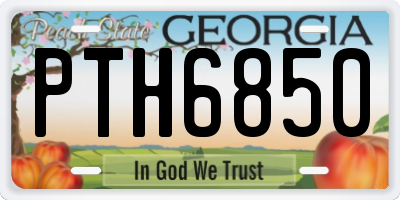 GA license plate PTH6850